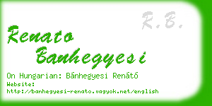 renato banhegyesi business card